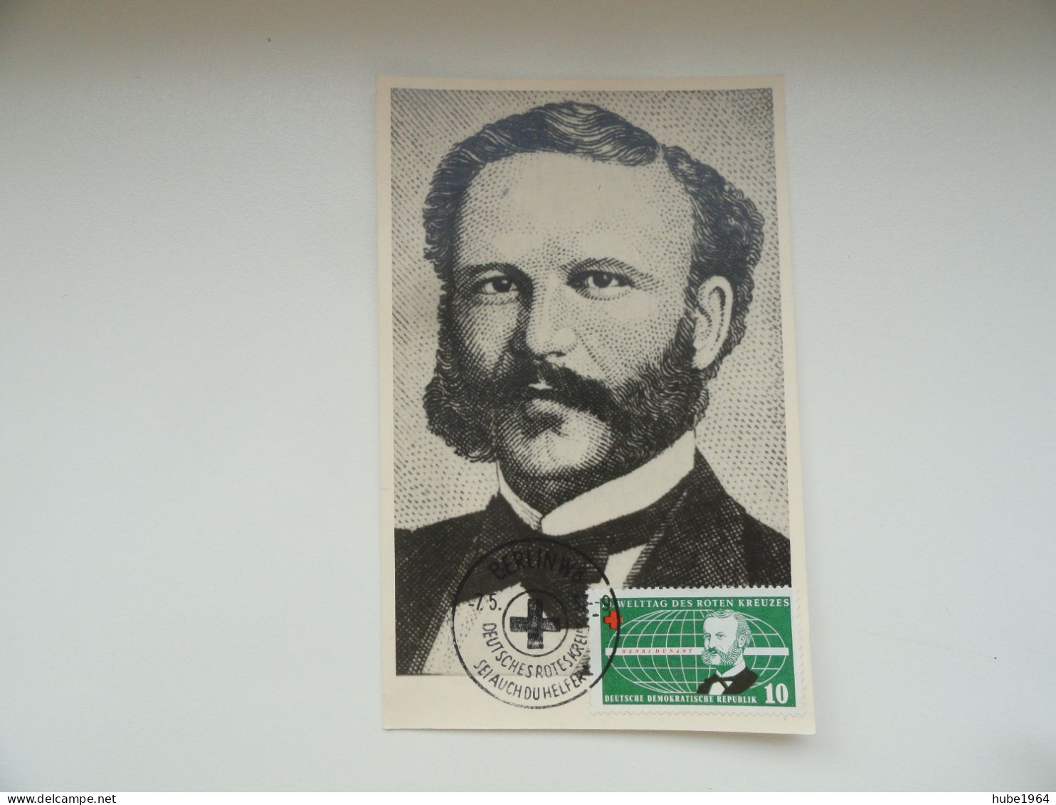 CARTE MAXIMUM CARD MAXIMUMKARTE HENRI DUNANT CROIX ROUGE DDR 2 CM - Maximumkaarten