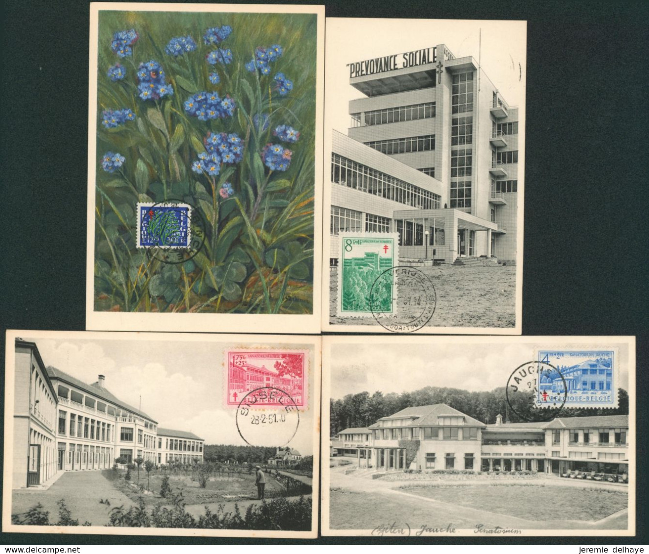 Carte-maximum (CM) - Antituberculeux (sanatorium) N°834/40. Complet ! Rare // 2 Scans. - 1934-1951