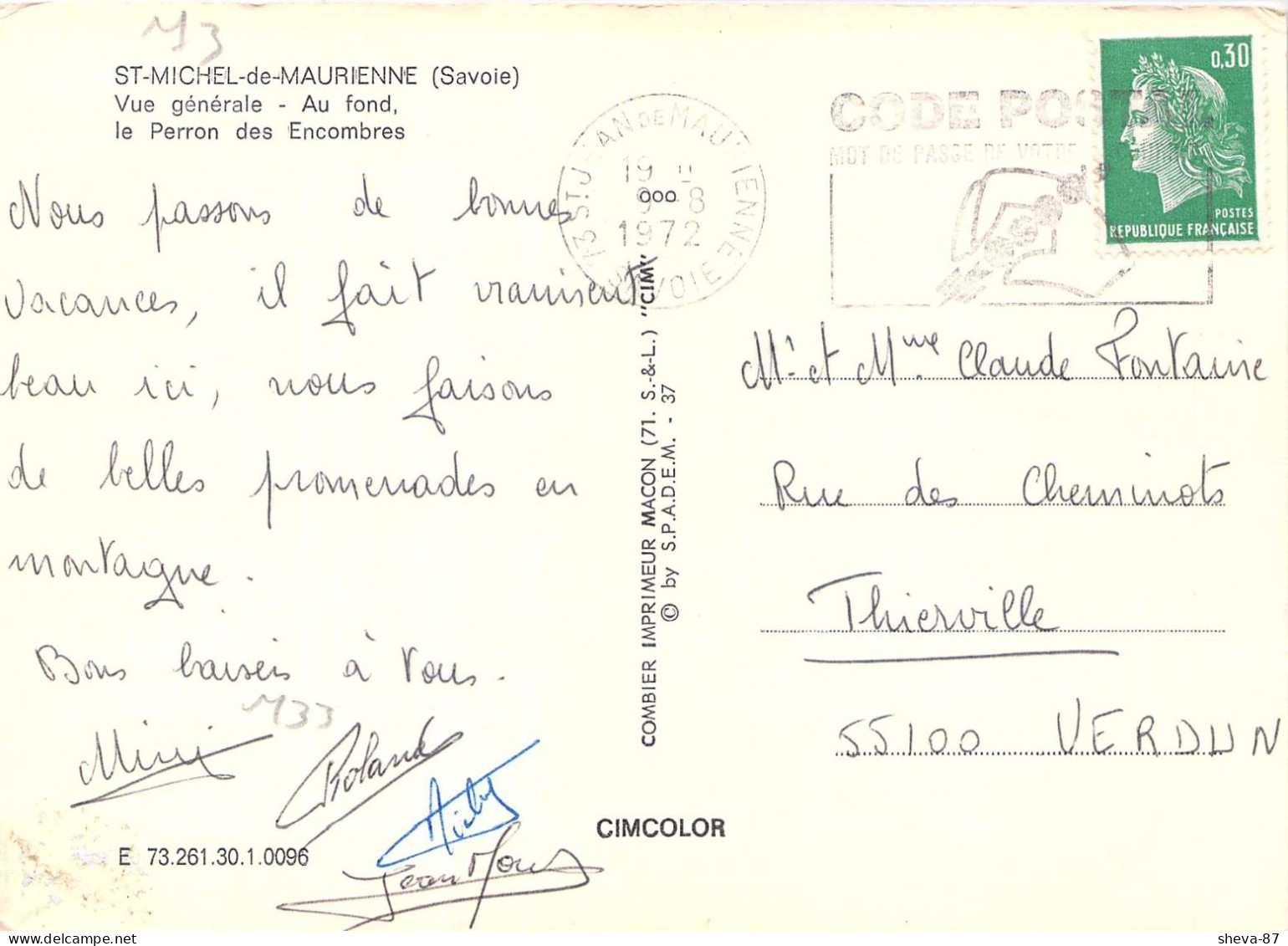 73 - Saint Michel De Maurienne - Vue Générale - Au Fond, Le Perron Des Encombres - Saint Michel De Maurienne