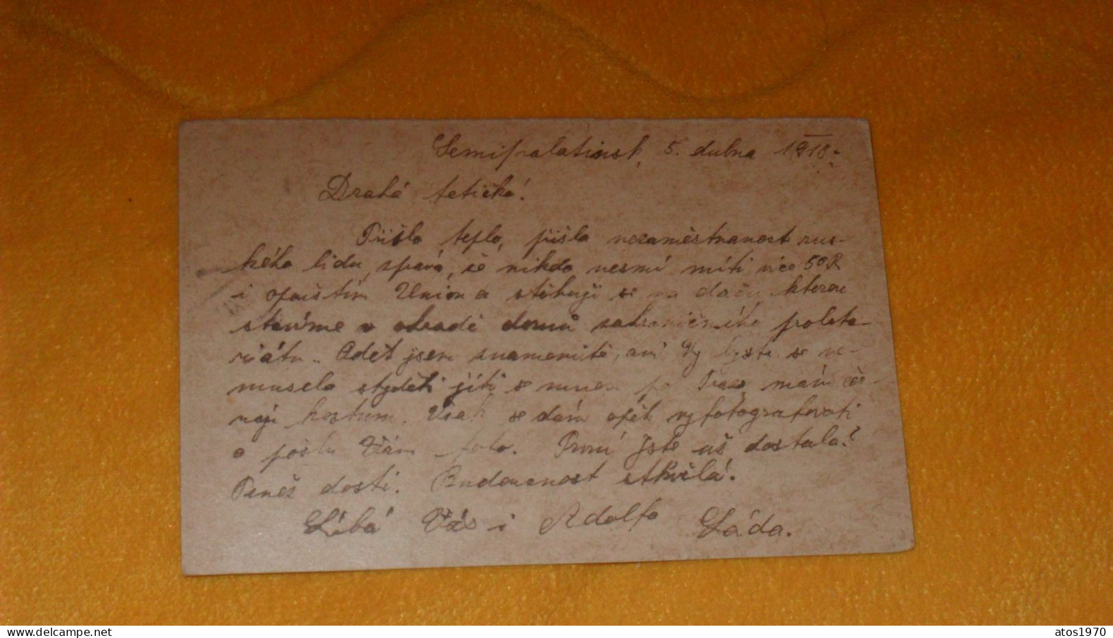 CARTE POSTALE ANCIENNE DE 1918 ../ A IDENTIFIER CORRESPONDANCE DES PRISONNIERS DE GUERRE POUR JICIN ?..+ CACHET - Lettres & Documents