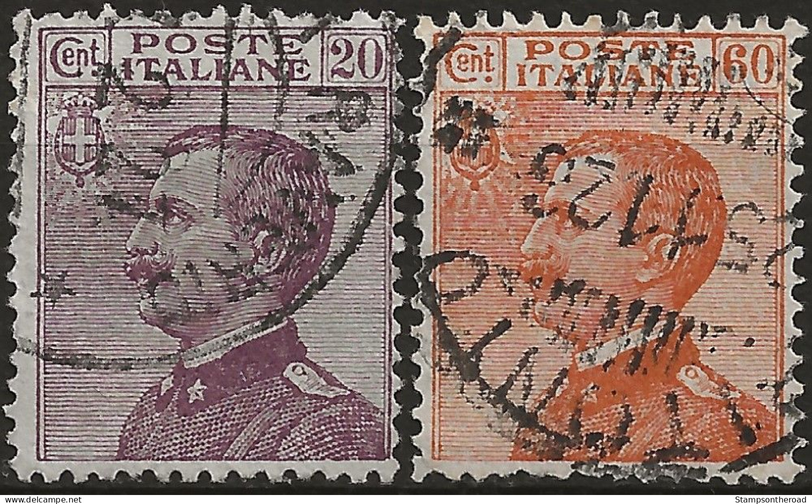 IT204-205U7 Regno D'Italia 1926, Sassone Nr. 204/05, Serie Cpl Di 2 Francobolli Usati Per Posta °/ - Oblitérés