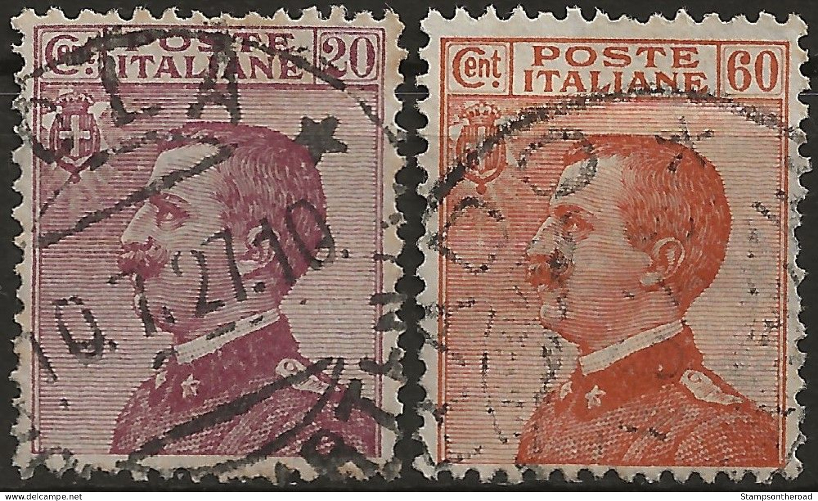 IT204-205U9 Regno D'Italia 1926, Sassone Nr. 204/05, Serie Cpl Di 2 Francobolli Usati Per Posta °/ - Oblitérés