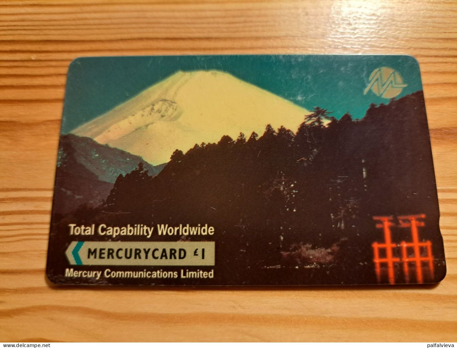 Phonecard United Kingdom Mercury 20MERB - Japan, Mount Fuji - Mercury Communications & Paytelco