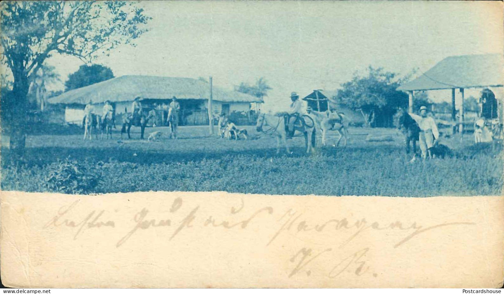 PARAGUAY 1900 ENTERO POSTAL PRECURSOR DRESDEN PMK SAN BERNARDINO - Paraguay