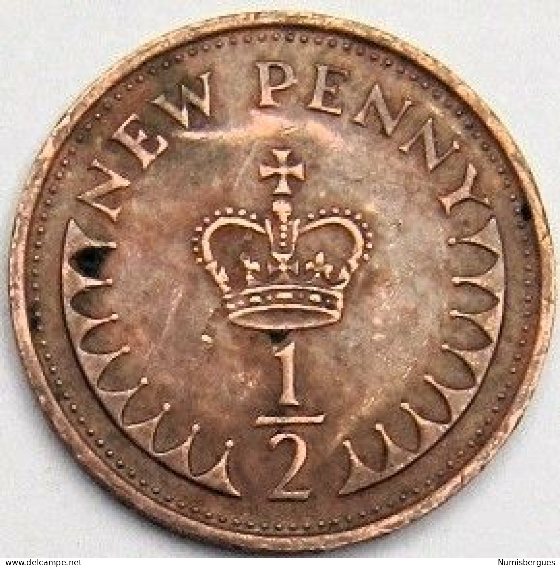 Pièce De Monnaie 1/2 Penny 1973 - 1/2 Penny & 1/2 New Penny