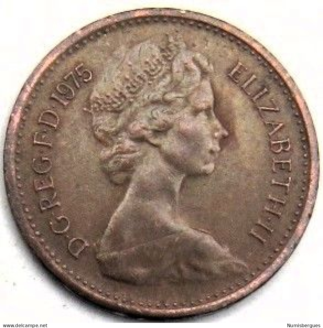 Pièce De Monnaie 1/2 Penny 1975 - 1/2 Penny & 1/2 New Penny