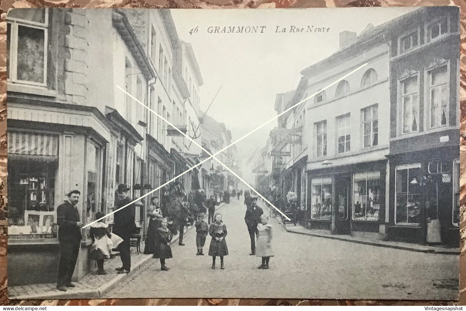 GRAMMONT GERAARDSBERGEN  La Rue Neuve Animée CP Postée En 1913 - Geraardsbergen