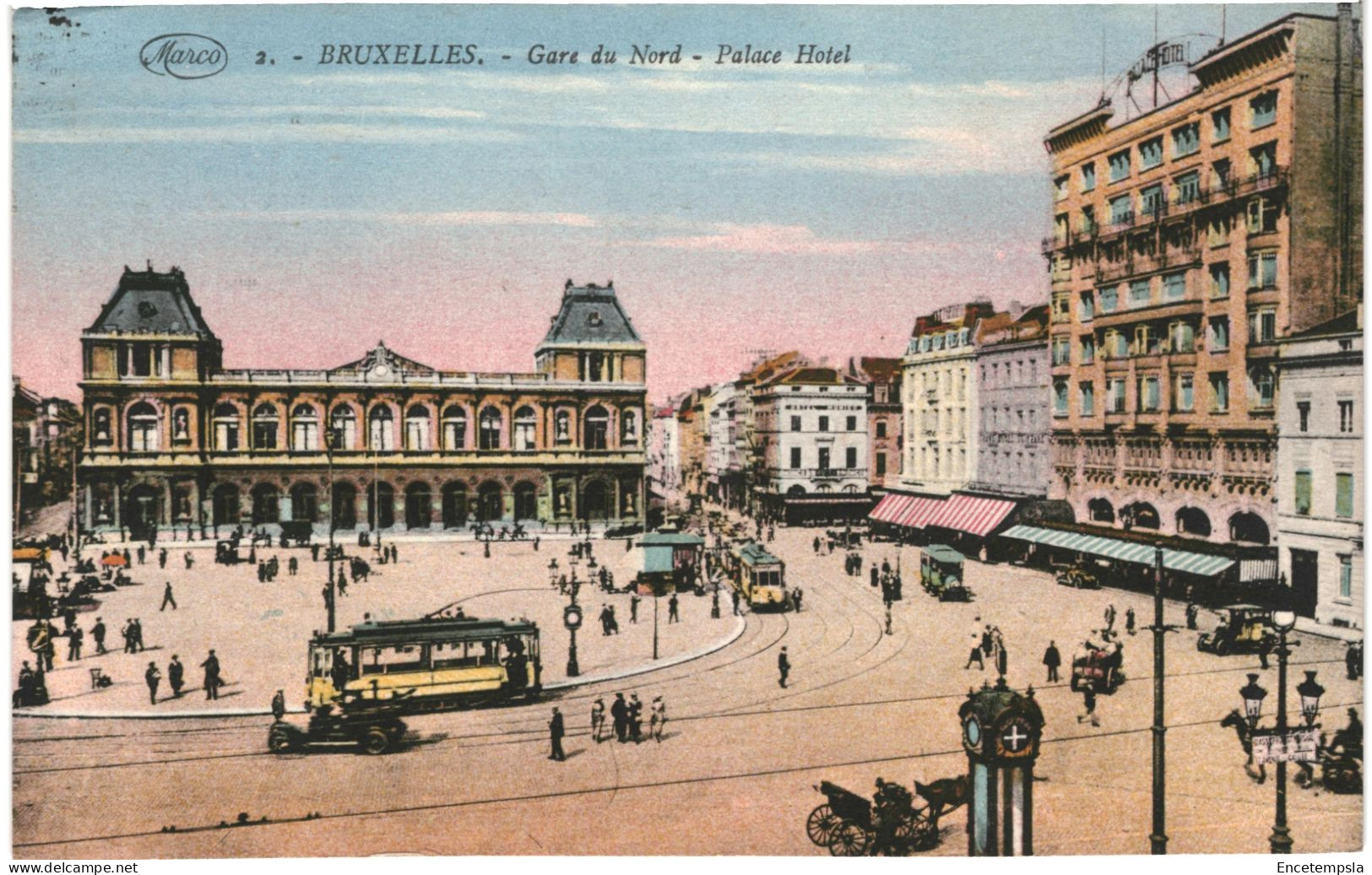CPA Carte Postale Belgique Bruxelles Gare Du Nord Et Palace Hotel  VM76188 - Schienenverkehr - Bahnhöfe
