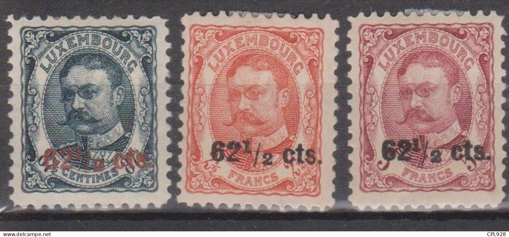 Luxembourg N° 86 à 88 Avec Charnières - 1906 Guglielmo IV