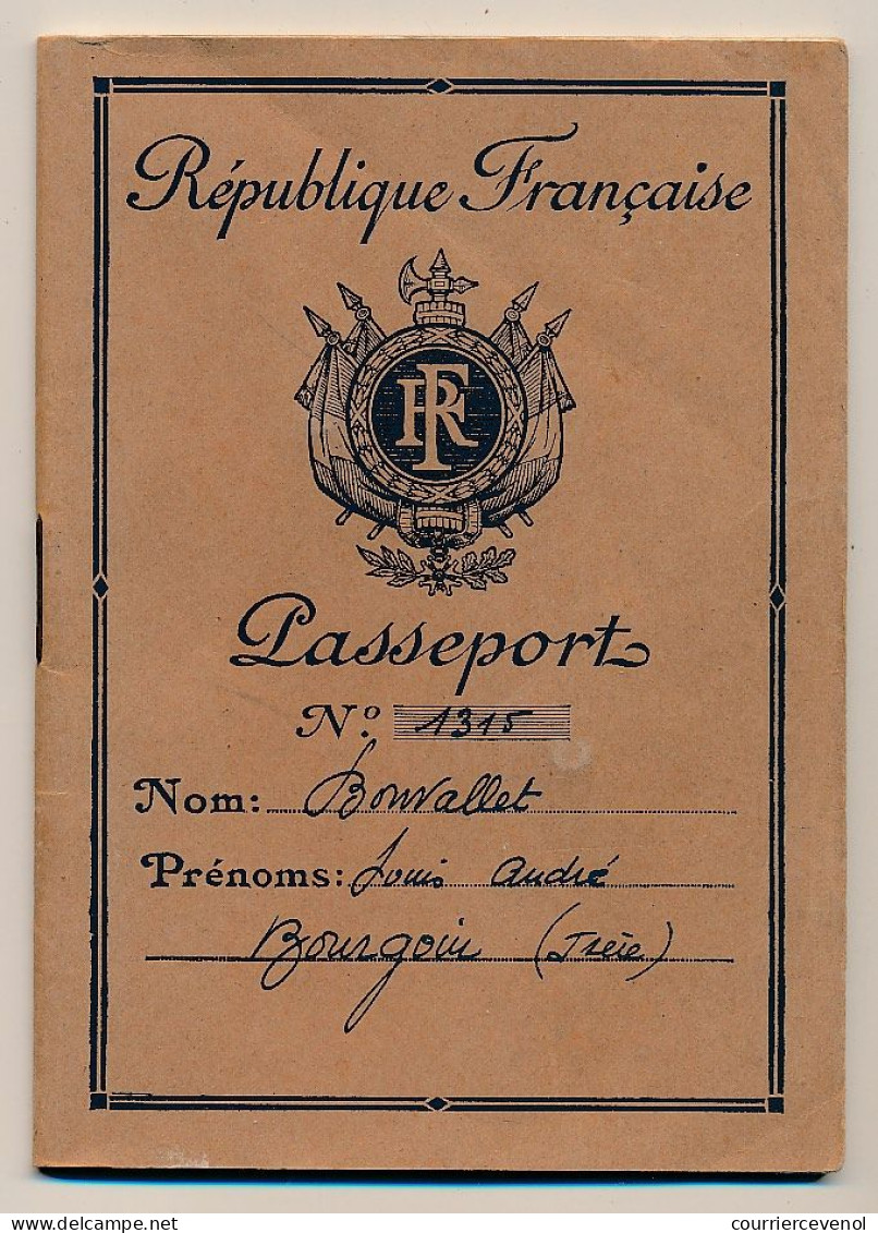 FRANCE - Passeport à L'étranger 500F La Tour Du Pin (Isère) 1948 - Unclassified