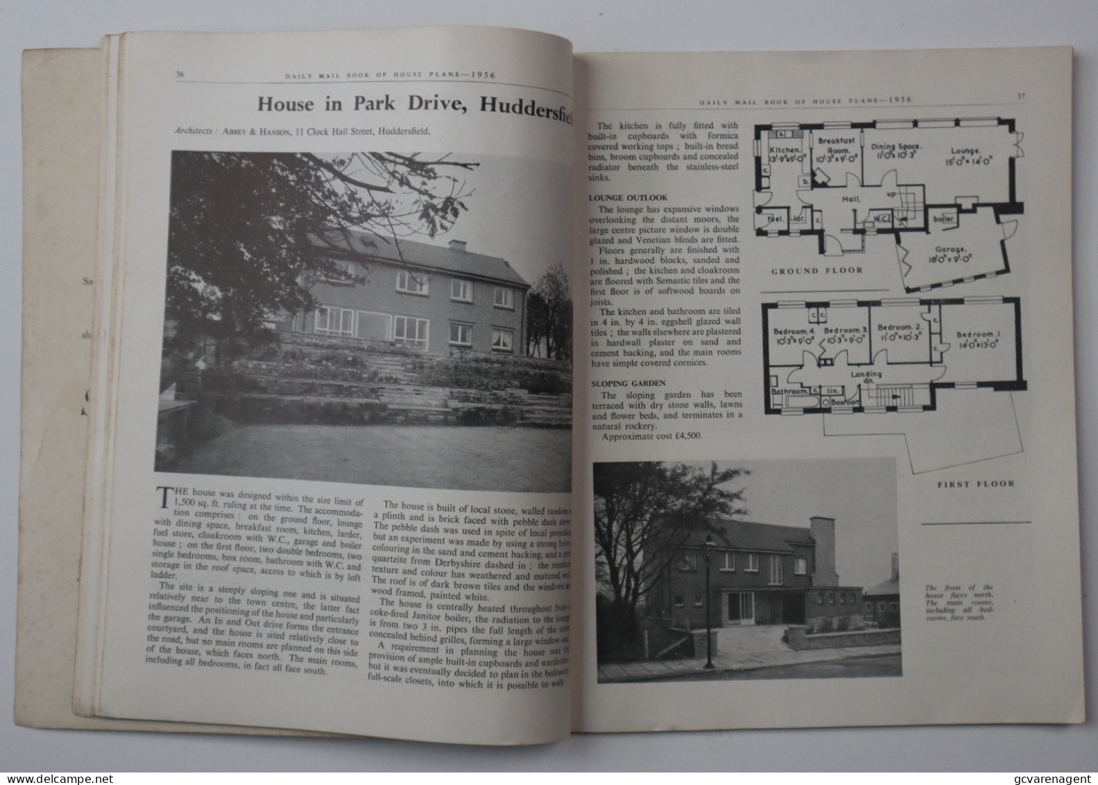 DAILY MAIL BOOK OF HOUSE PLANS 1956  96 PAGES   25.5 X 20.5 CM       LOOK SCANS - Architectuur/ Design