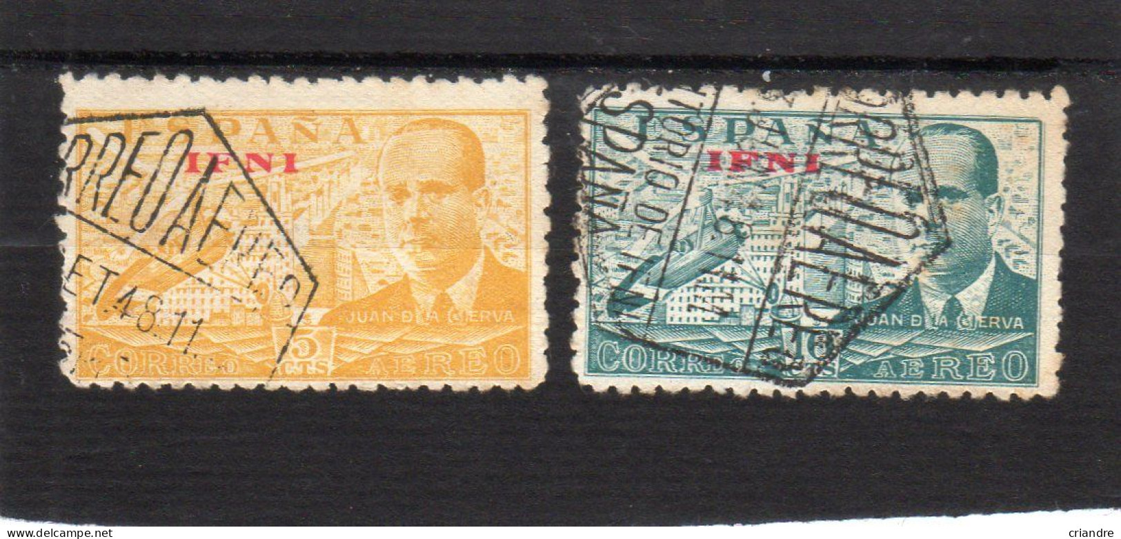 IFNI :Lot De 2 Valeurs Année 1949 N° 34/35 Oblitérés - Ifni