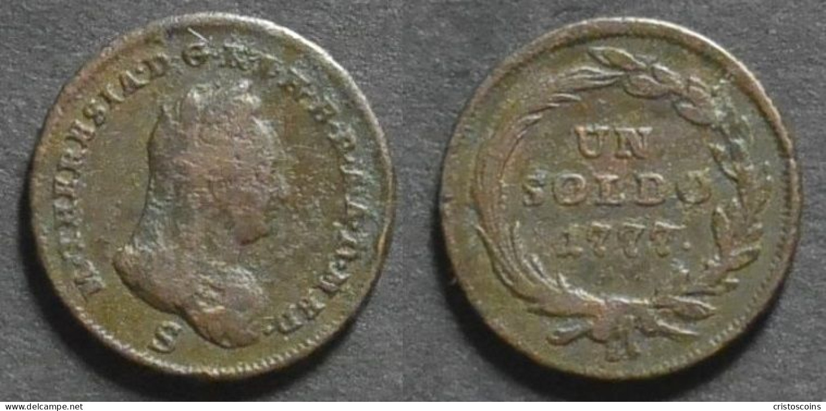 Milano - Maria Teresa  1 Soldo 1777 - Schmollnitz (Ungheria (K125 - Lombardije-Venetië