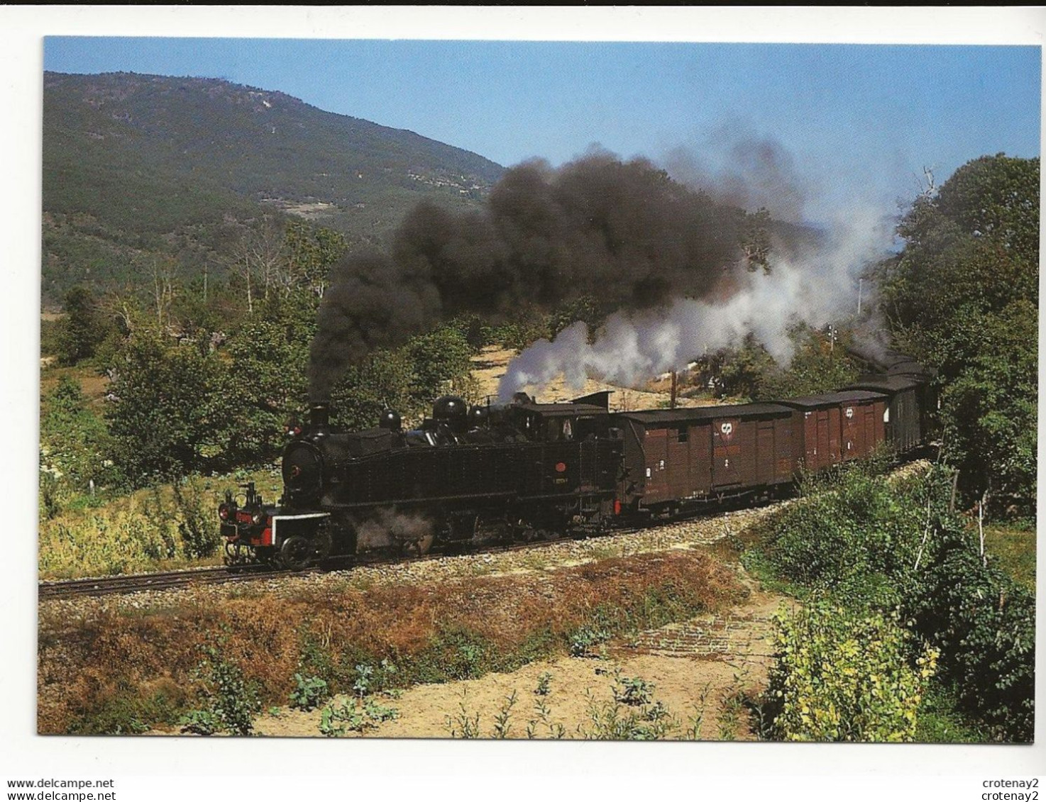 Portugal Vila Real Vers REGUA TRAIN Voies Métriques Locomotive à Vapeur Wagons De Marchandises VOIR DOS - Vila Real