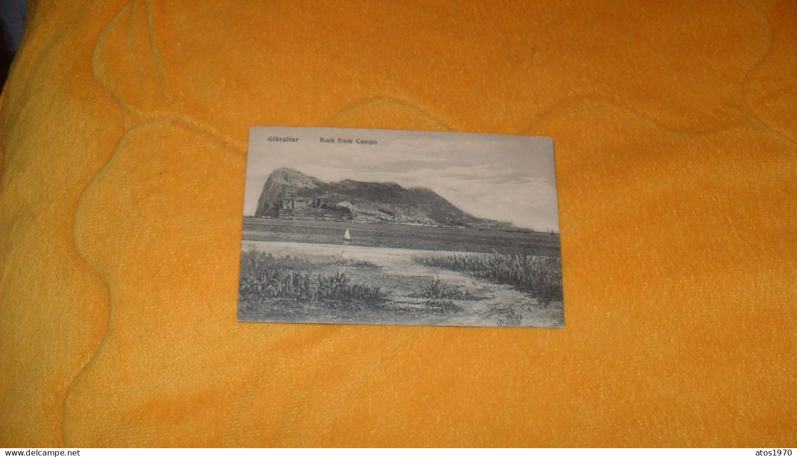 CARTE POSTALE ANCIENNE DE 1925../ GIBRALTAR.- ROCK FROM CAMPO...CACHET + TIMBRE - Gibraltar