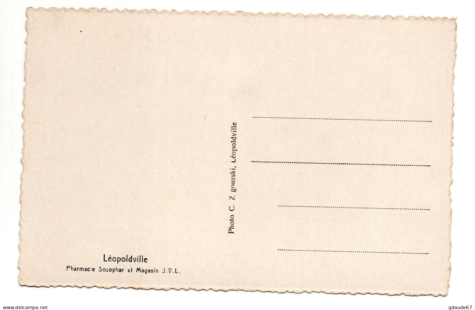 LEOPOLDVILLE (CONGO BELGE) - PHARMACIE SOCOPHAR ET MAGASIN J.V.L. - Kinshasa - Léopoldville