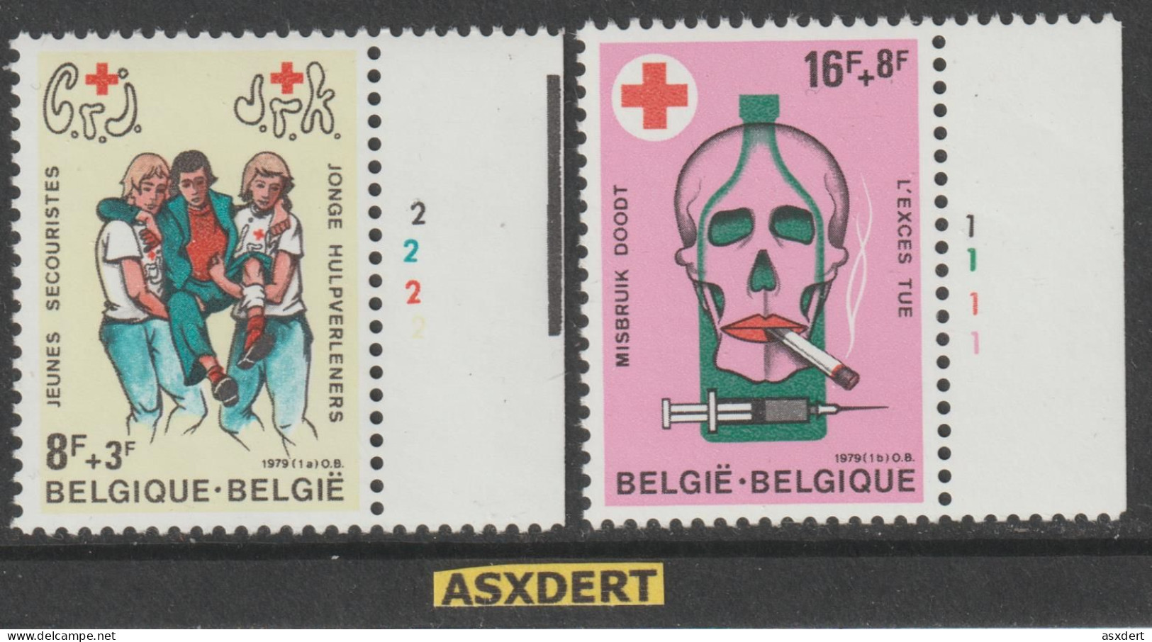 N° 1921 - 22 ** Pl.n° 2 En 1 - Het Rode Kruis - 1971-1980