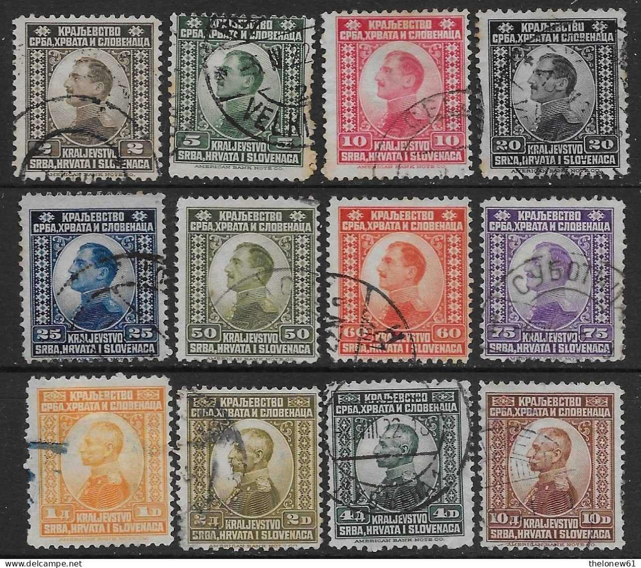 Yugoslavia Jugoslavija 1921 Definitives "Kraljestvo" 12val Mi N.145-147,149-156,158 US - Usados