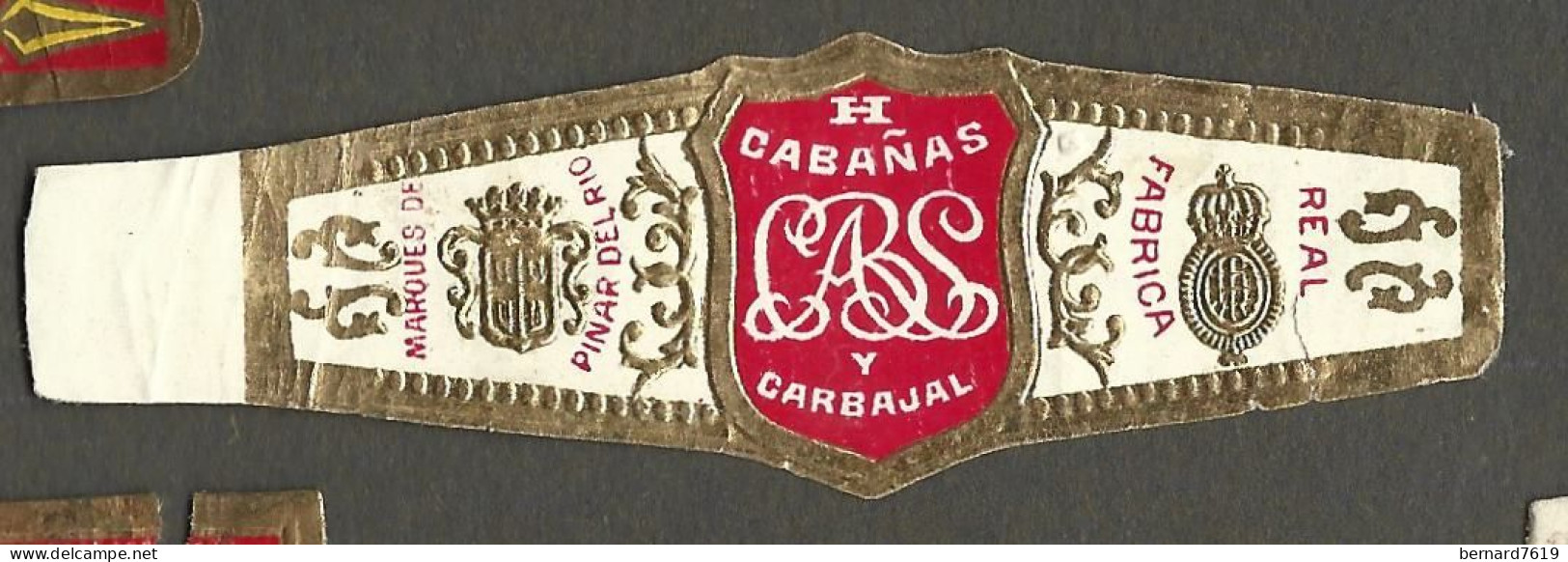 Bague De Cigare   Ancienne  1870 - 1920 - Cabanas  Carbajal - Bagues De Cigares