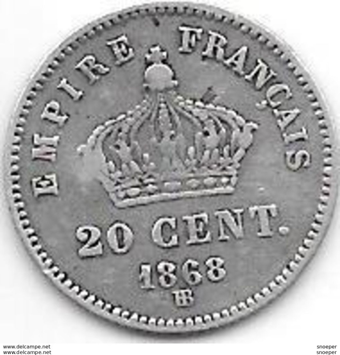 *france 20 Centimes 1868 BB  Km 808.2   Vf - 20 Centimes