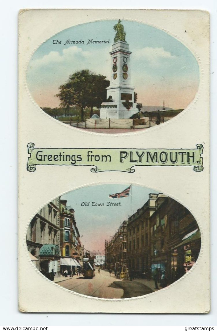 Devon Postcard  Greetings From Plymouth Multiview  Tuck's Unposted - Plymouth