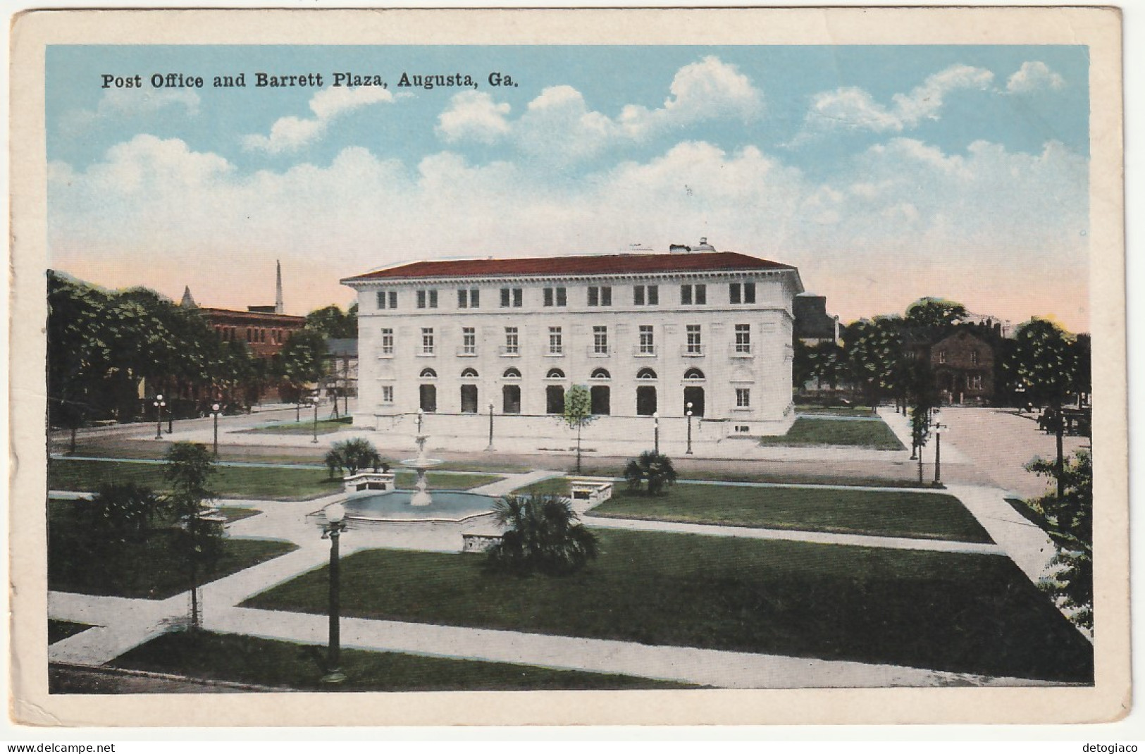 AUGUSTA - GEORGIA - UNITED STATES - POST OFFICE AND BARRETT PLAZA -8672- - Augusta