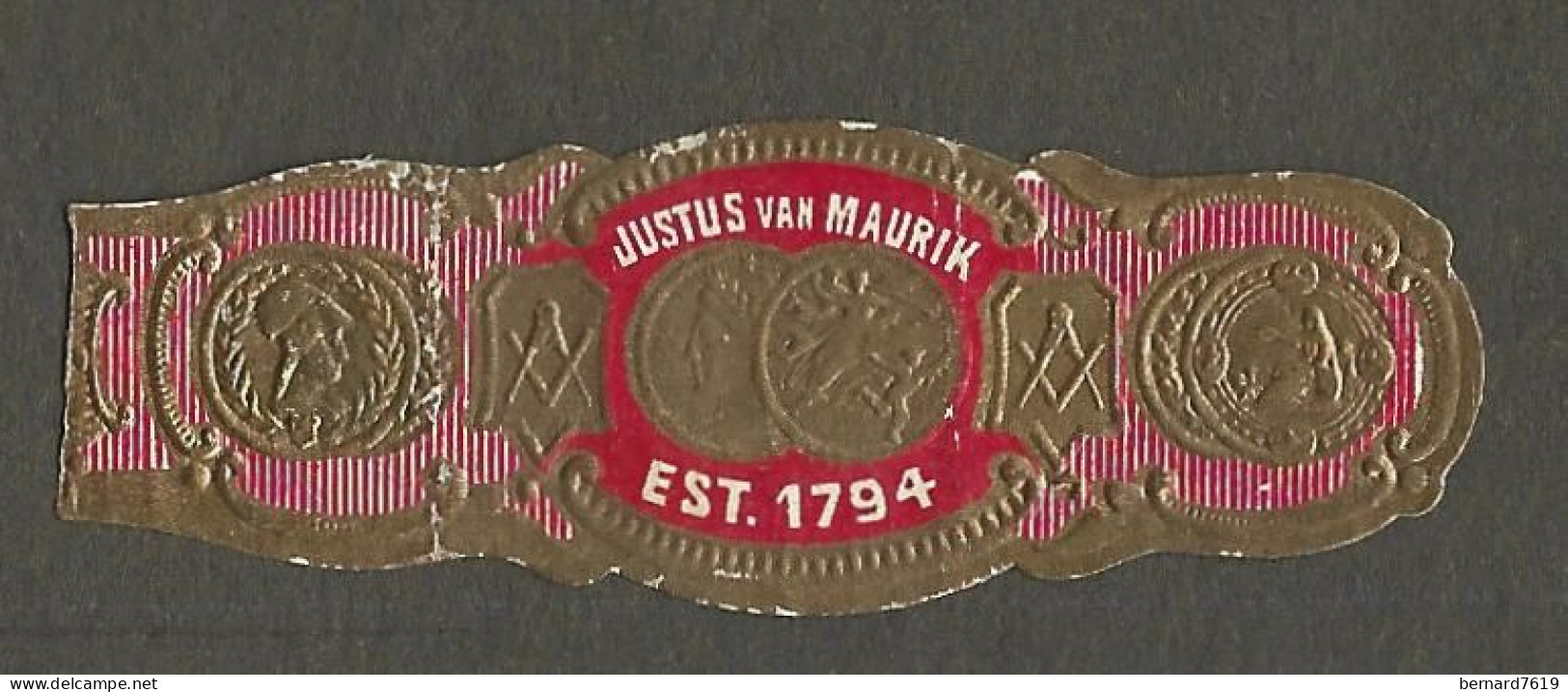 Bague De Cigare   Ancienne  1870 - 1920 -  Justus Van Maurik - Est 1794 - Bagues De Cigares