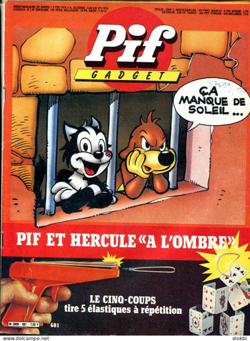 Pif Gadget N°681 - Ayak "L'orignal Fou" - Masquerouge "Le Maître -loup" - - Pif Gadget