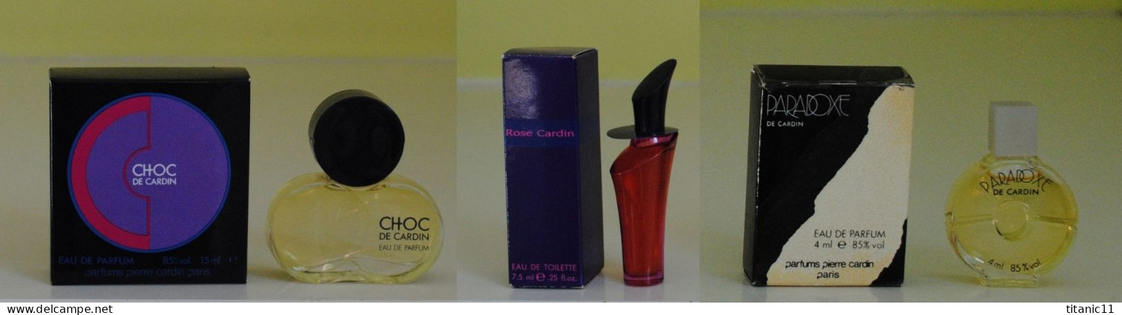 Port Gratuit - Lot De 3 Miniatures De Pierre Cardin (France) - Mignon Di Profumo Donna (con Box)