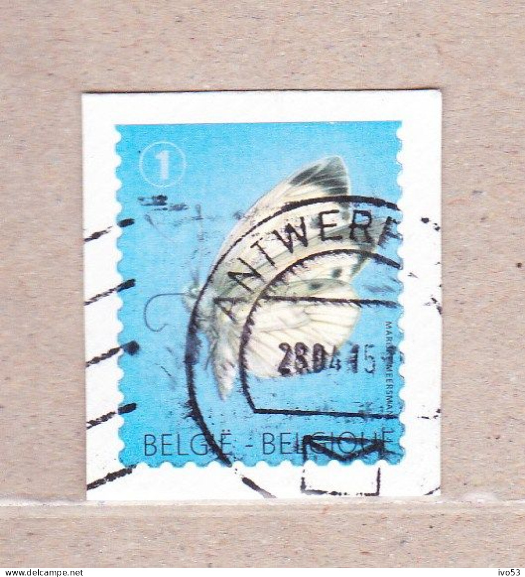 2012 Nr 4255 Gestempeld Op Fragment.Vlinder / Papillon. - Used Stamps