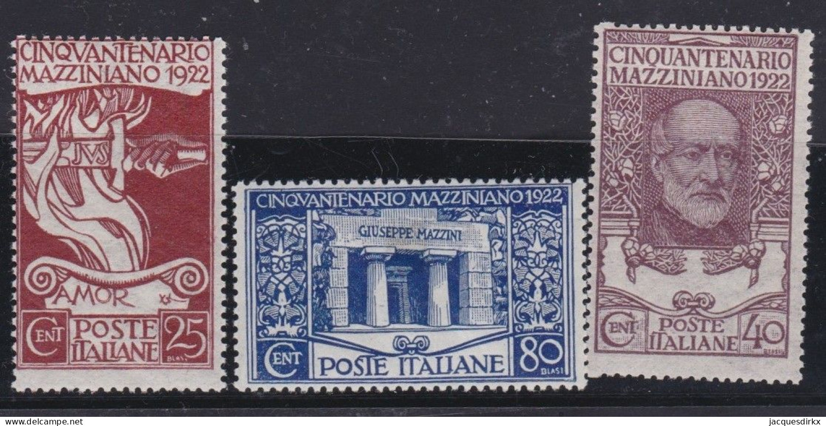 Italy   .  Y&T   .     121/123       .    **  (122:  *-VLH)         .  MNH - Nuovi