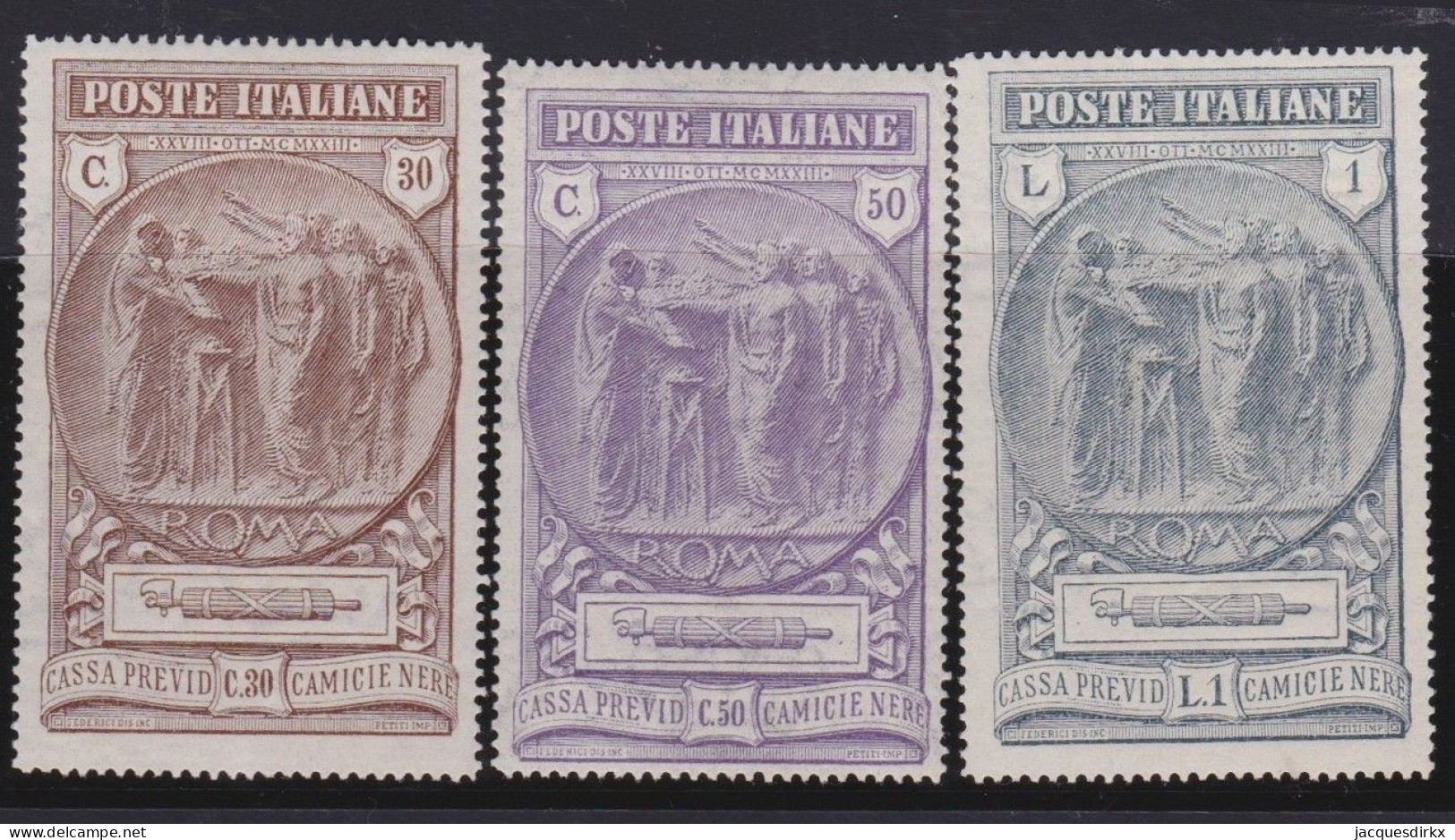 Italy   .  Y&T   .     140/142 (2 Scans)     .    *  VLH       .  Mint Very Light Hinged - Ungebraucht