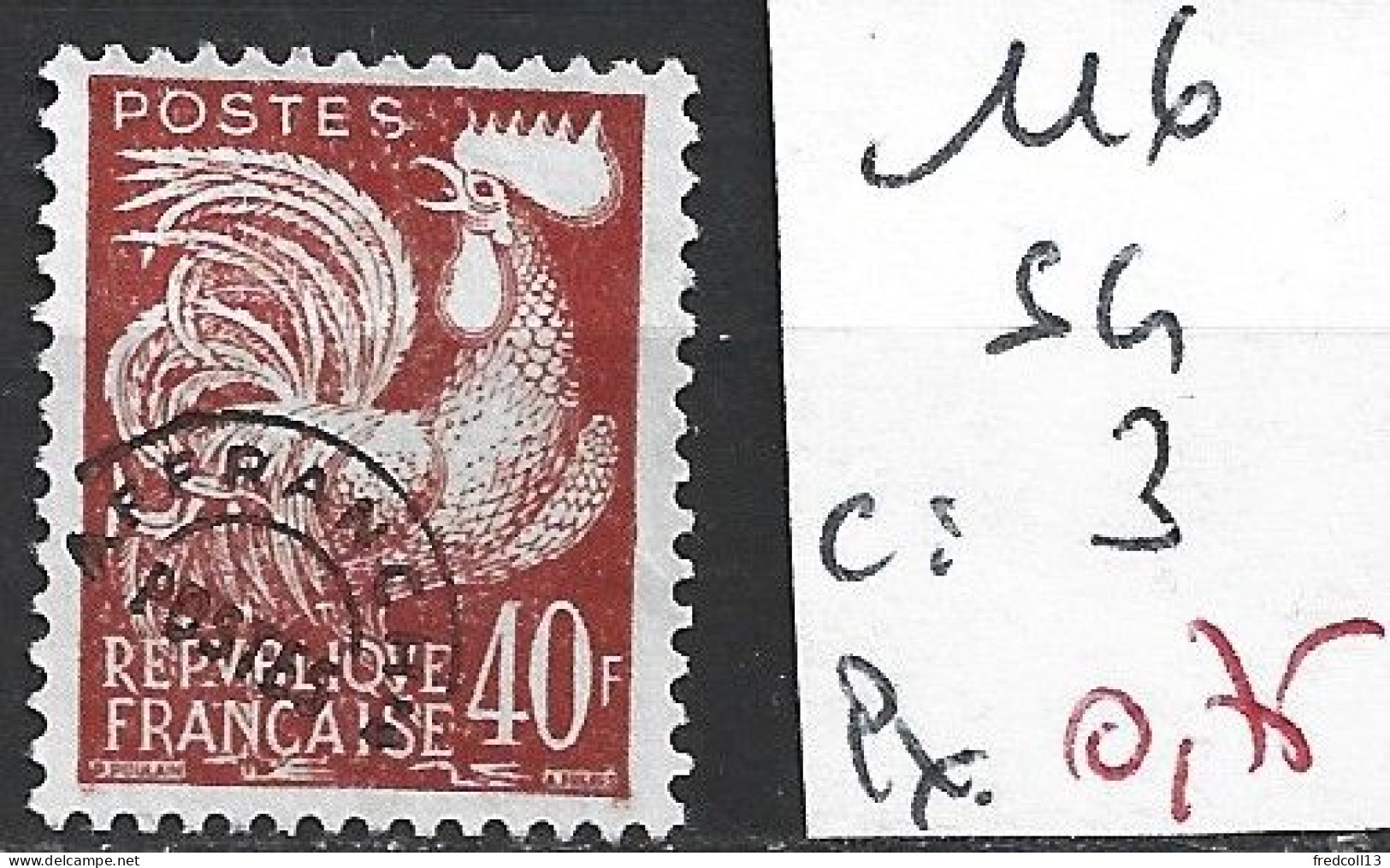 FRANCE PREOBLITERE 115 Sans Gomme Côte 4 € - 1953-1960
