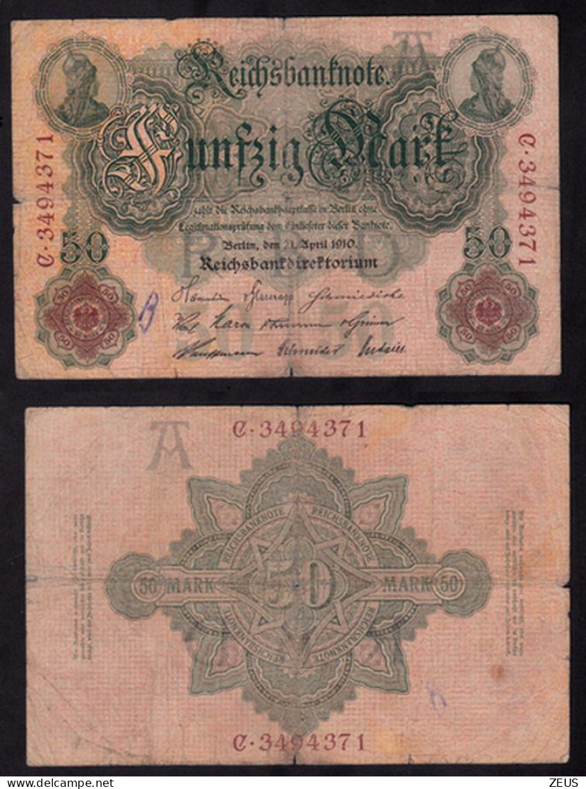 GERMANIA 50 MARCHI 1910  PIK 41 MB - 50 Mark