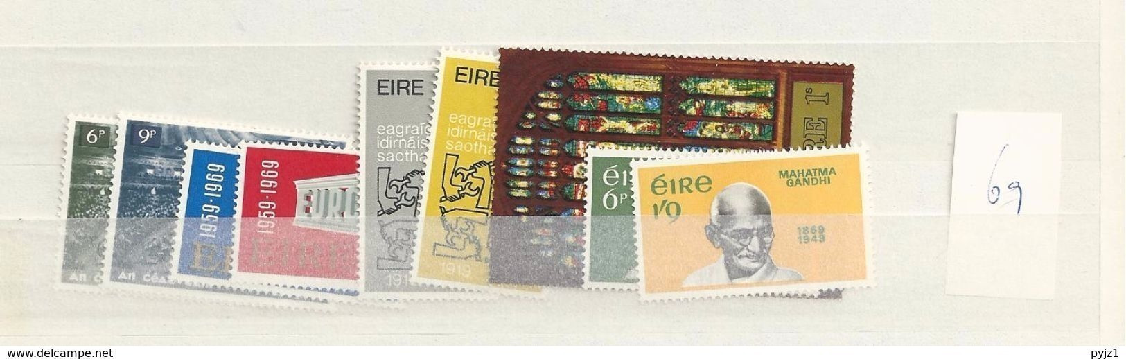 1969 MNH Ireland, Eire Year Collection, Postfris - Volledig Jaar