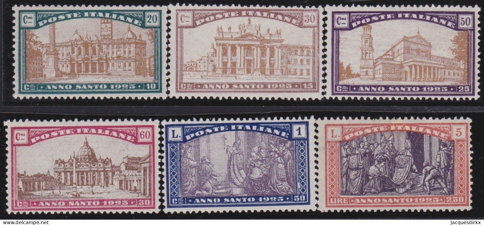 Italy   .  Y&T   .     163/168     .     *         .     Mint-hinged - Neufs