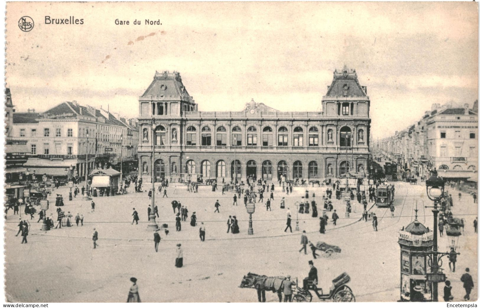 CPA Carte Postale Belgique Bruxelles Gare Du Nord 1910 VM76191 - Schienenverkehr - Bahnhöfe