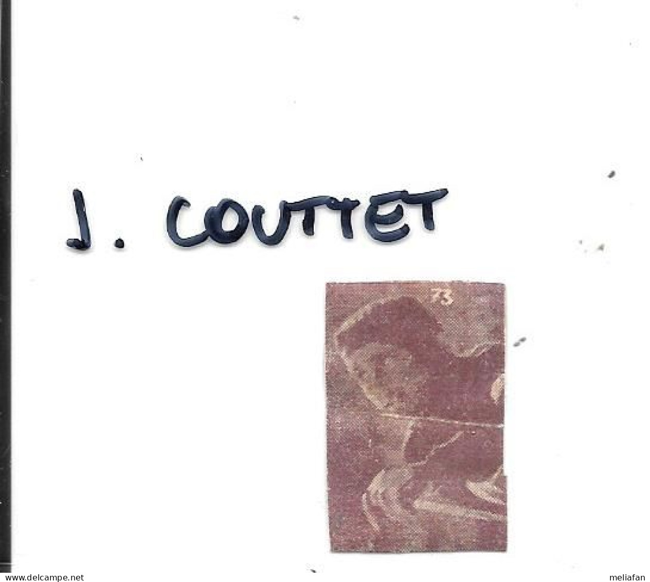 EA36 - VIGNETTE ATHLETIC - SKI - JAMES COUTTET - FORMAT 1.8 X 3 CM - Wintersport