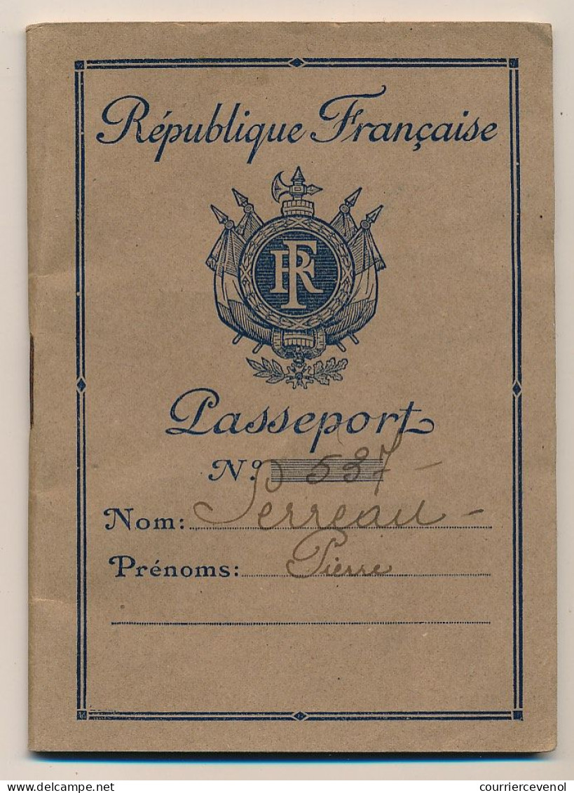 FRANCE - Passeport à L'étranger 500F - Amiens (Somme) - 1948 - Photos Père Et Fils - Unclassified
