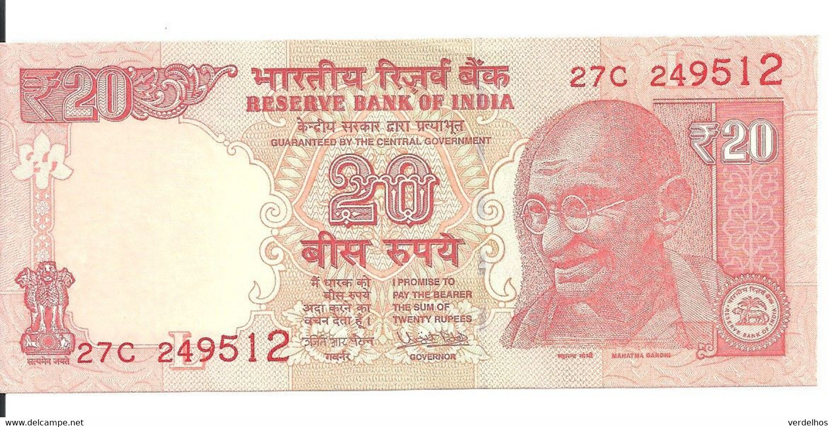 INDE 20 RUPEES 2017 UNC P 103 - Inde