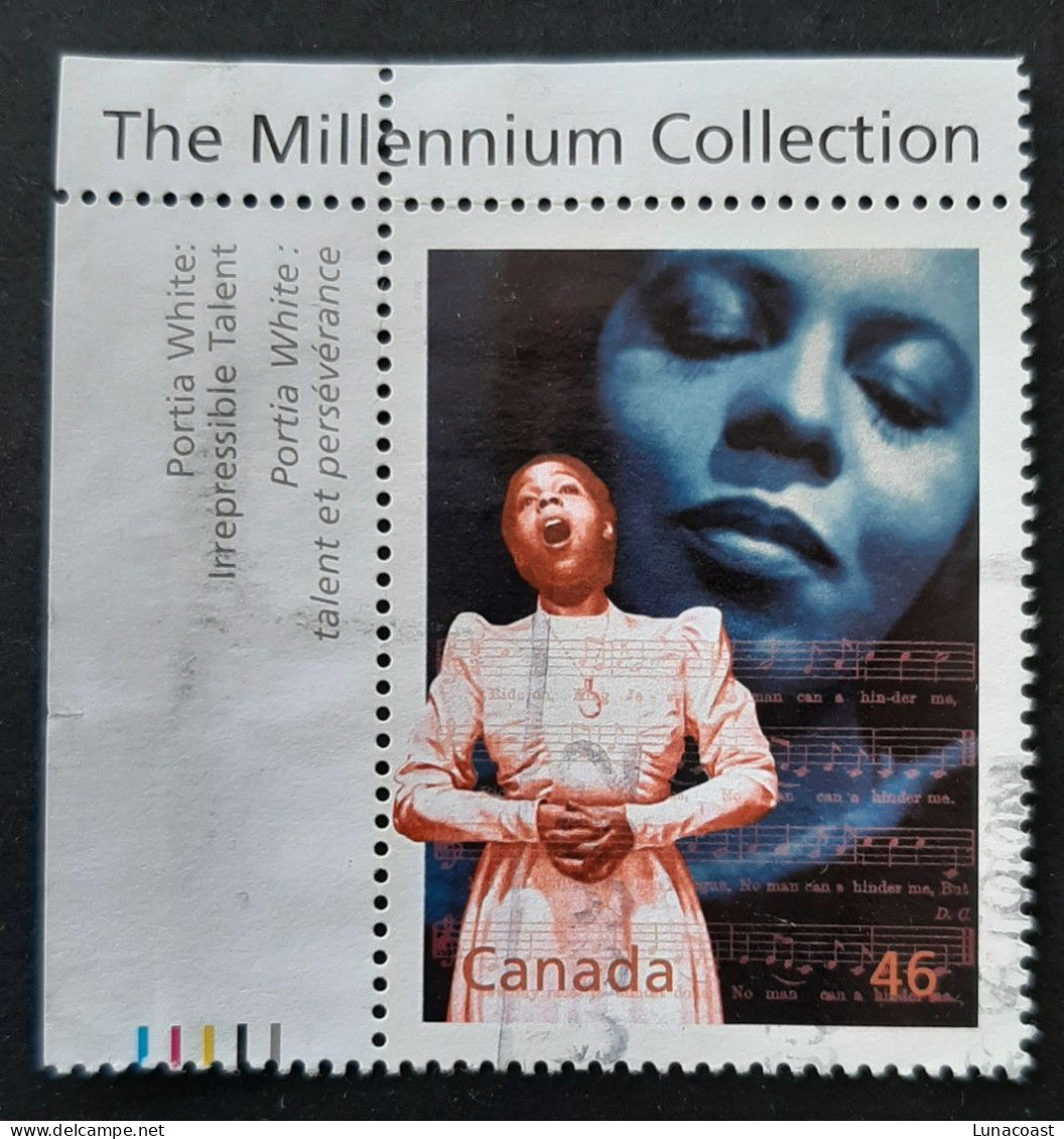 Canada 1999  USED Sc 1820a    46c  Millennium, Portia White - Oblitérés