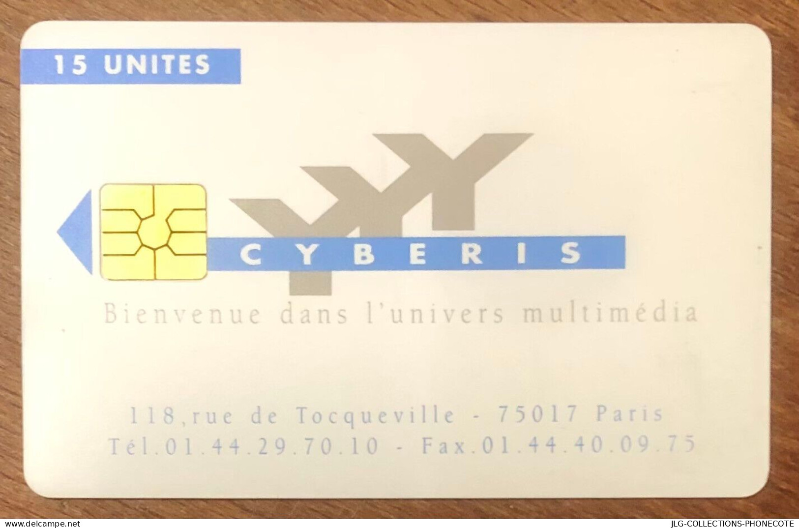 CARTE INTERNET CYBERIS 15U VERSO CINEBANK PAS VIDEO FUTUR TELEFONKARTE SCHEDA PHONECARD TARJETA PREPAID PREPAYÉE - Otros & Sin Clasificación