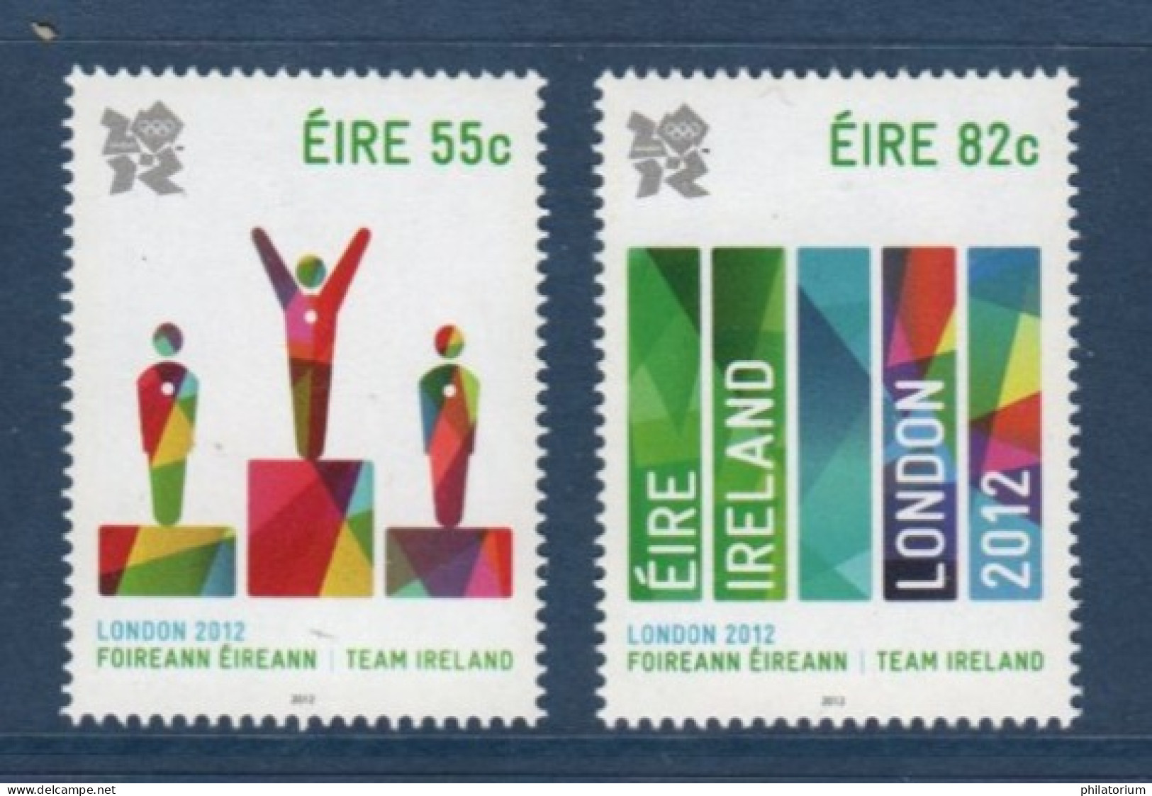 EIRE Ireland Irlande, **, Yv    , Mi 2028, 2029, SG 2130, 2131, Jeux Olympiques D'été 2012 - Londres, - Eté 2012: Londres