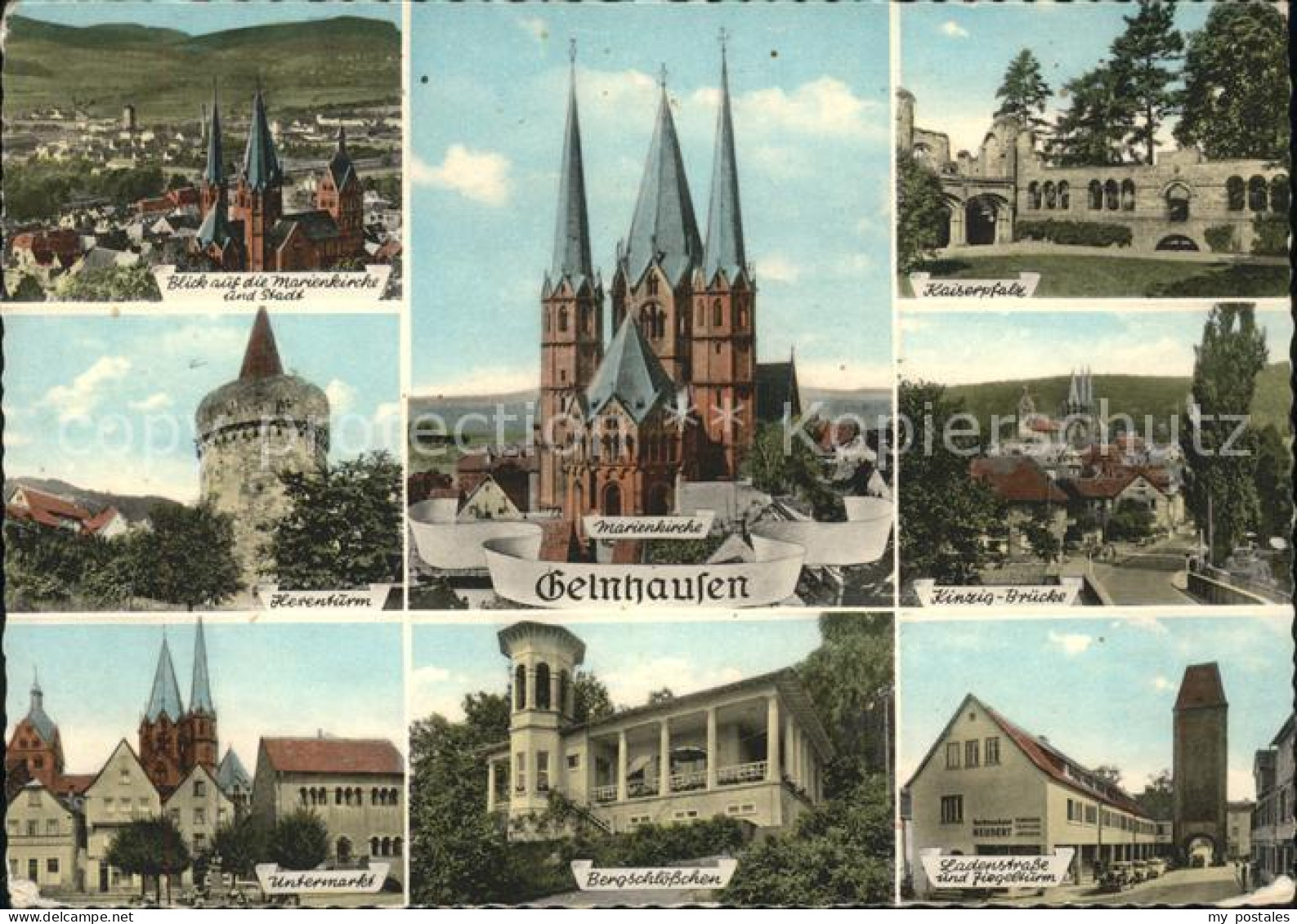 41557790 Gelnhausen Herenturm Untermarkt Kaiserpfalz Kinzig-Bruecke  Gelnhausen - Gelnhausen