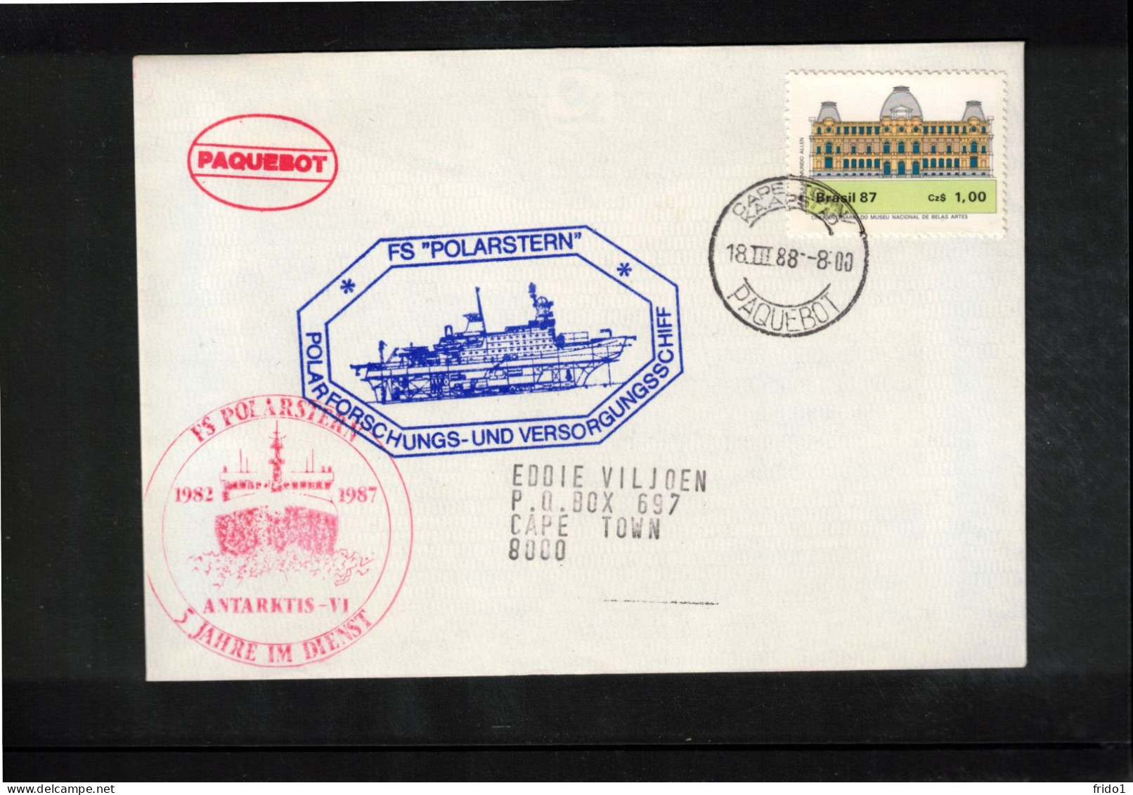 Brasil 1988 Antarctica - German Antarctic Expedition ANT-VI  - Ship POLARSTERN - Expéditions Antarctiques