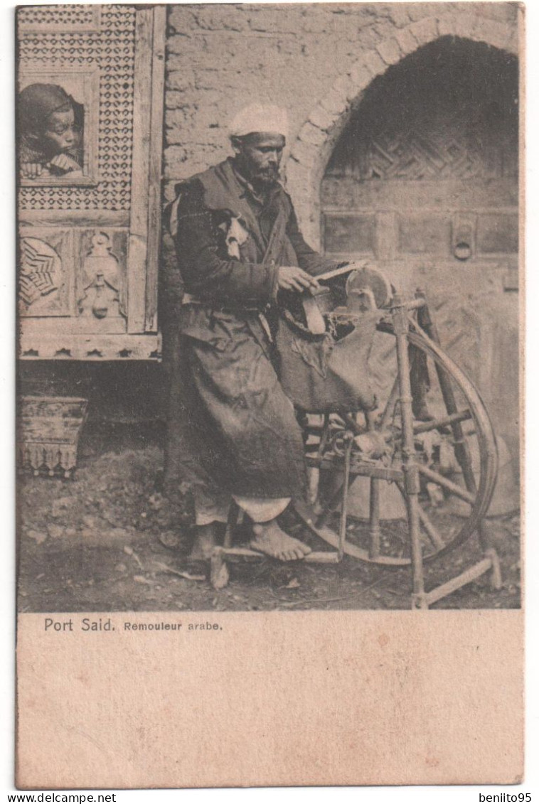 CPA De PORT-SAID - Rémouleur Arabe. - Street Merchants