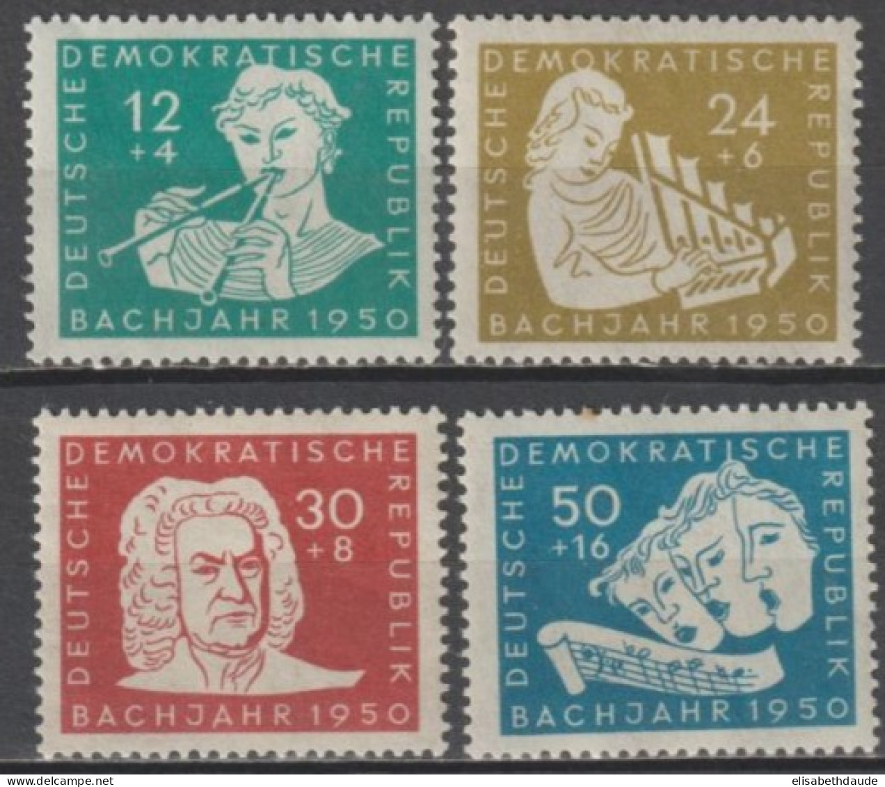 DDR - 1950 - SERIE BACH YT N° 10/13 ** MNH - COTE = 55 EUR - Ongebruikt