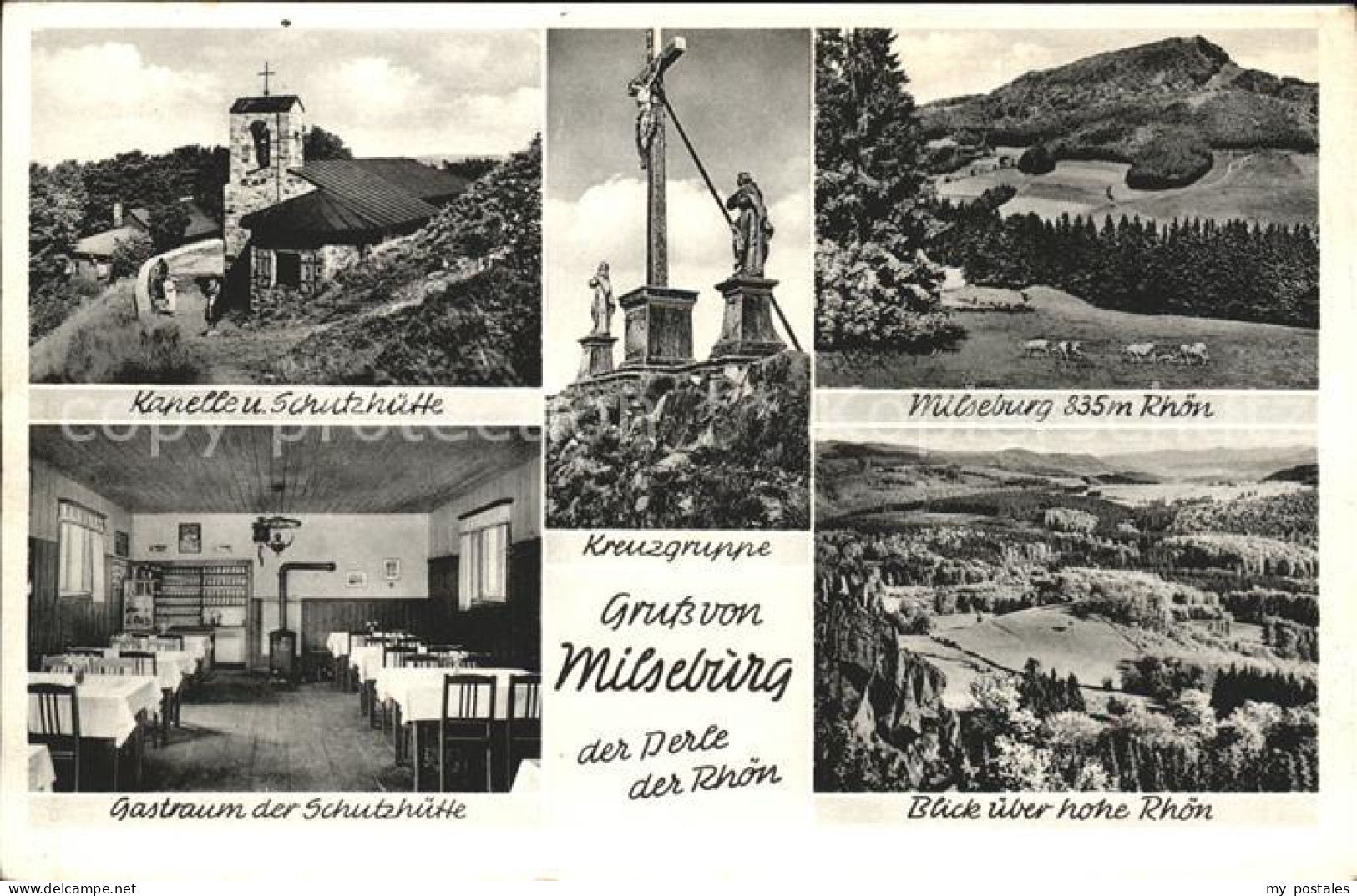 41557526 Milseburg Kapelle Schutzhuette Kreuzgruppe  Hilders - Hilders