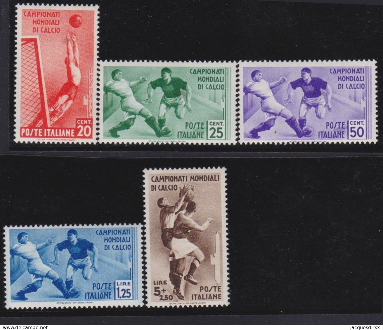 Italy   .  Y&T   .     339/343  (2 Scans)       .    *          .    Mint-hinged - Ongebruikt