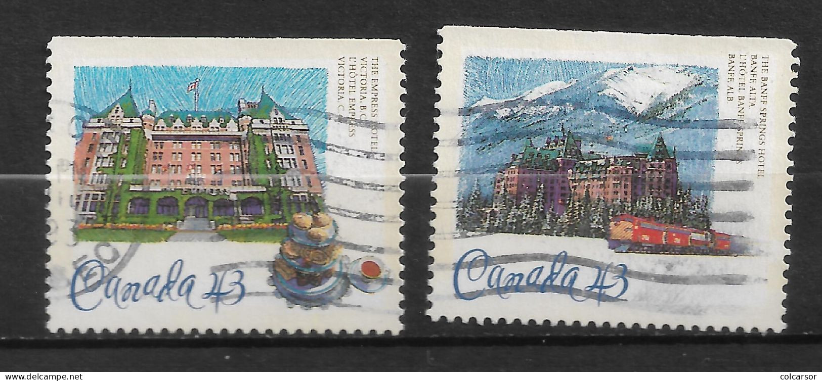 "CANADA  N° 1311/12  " HOTELS " - Used Stamps